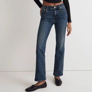 Madewell Kick Out Crop Jeans sz 29 Arlen Indigo Wash Denim Flare Leg Stretch